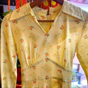 70s cotton feel dress